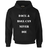 Rock &amp; Roll Never Die Black Men's Zipperless Hoodie