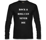 Rock &amp; Roll Never Die Black Men's Sweatshirt