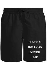 Rock & Roll Never Die Unisex Siyah Şort