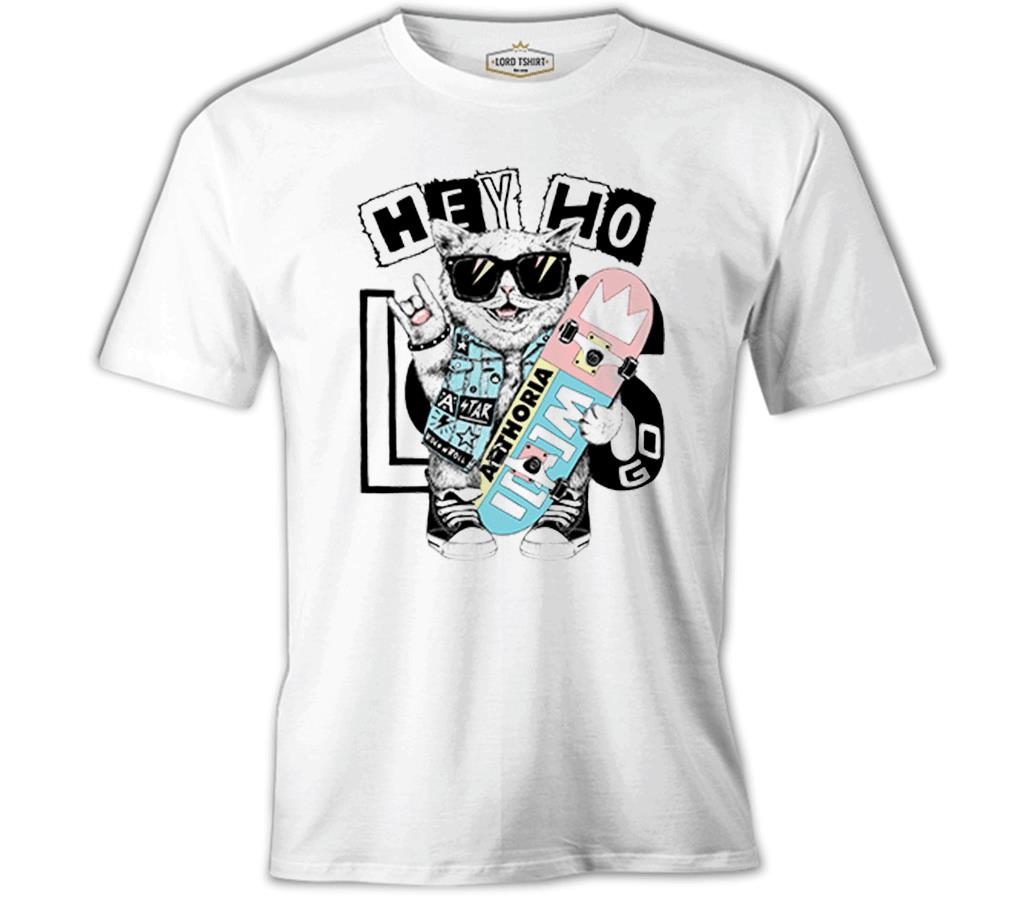Rock Star - Cat White Men's Tshirt