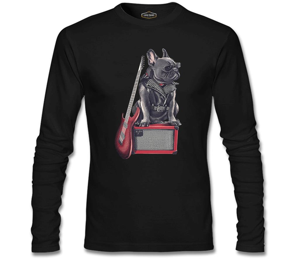 Rocker Dog Siyah Erkek Sweatshirt