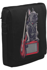 Rocker Dog Unisex Siyah Postacı Çanta