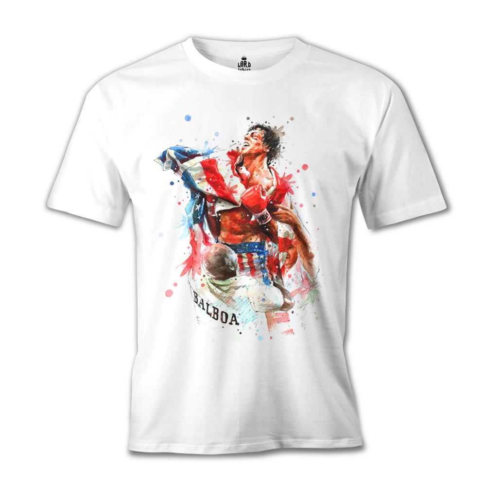 Rocky Balboa - Flag White Men's Tshirt