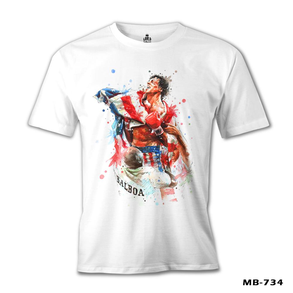 Rocky Balboa - Flag White Men's Tshirt