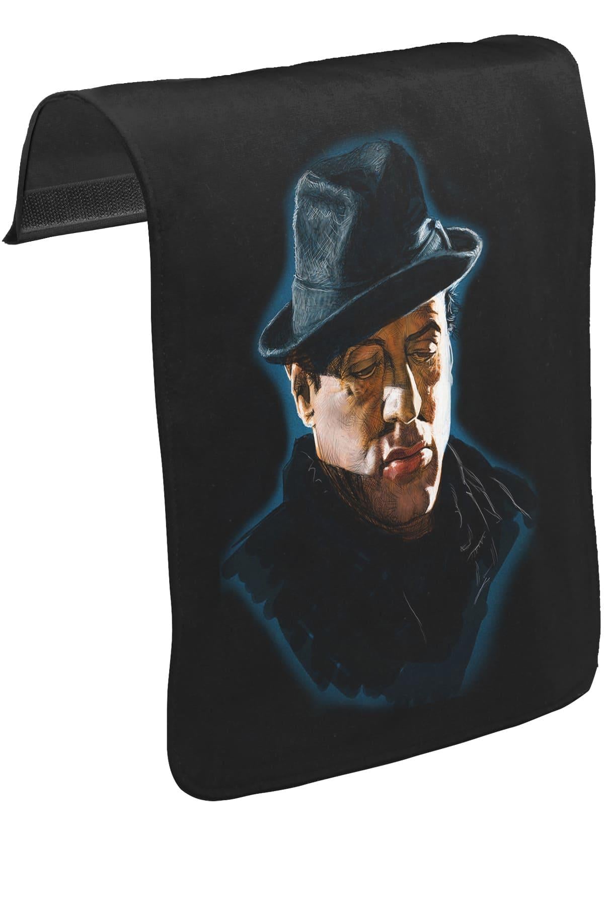 Rocky Balboa Unisex Siyah Tak-Çıkar Postacı Çanta Kapağı CK-627