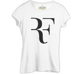 Roger Federer - Logo Beyaz Kadın Tshirt