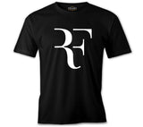 Roger Federer - Logo Siyah Erkek Tshirt