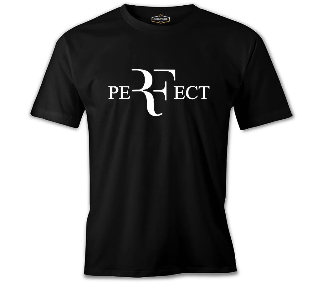 Roger Federer - Perfect Siyah Erkek Tshirt