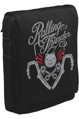 Rolling Thunder Unisex Siyah Postacı Çanta