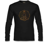 Peace of the Spirit - Golden Buddha and Mandala Black Men's Sweatshirt 