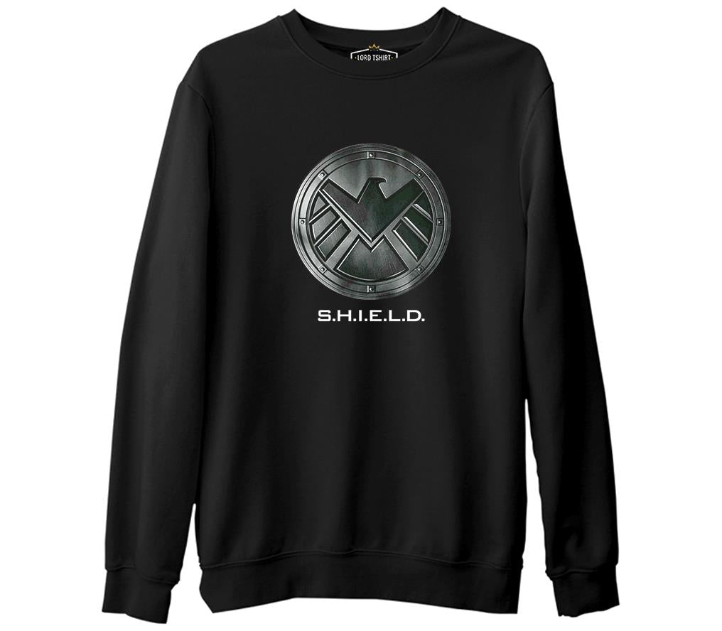 S.H.I.E.L.D  Siyah Erkek Kalın Sweatshirt