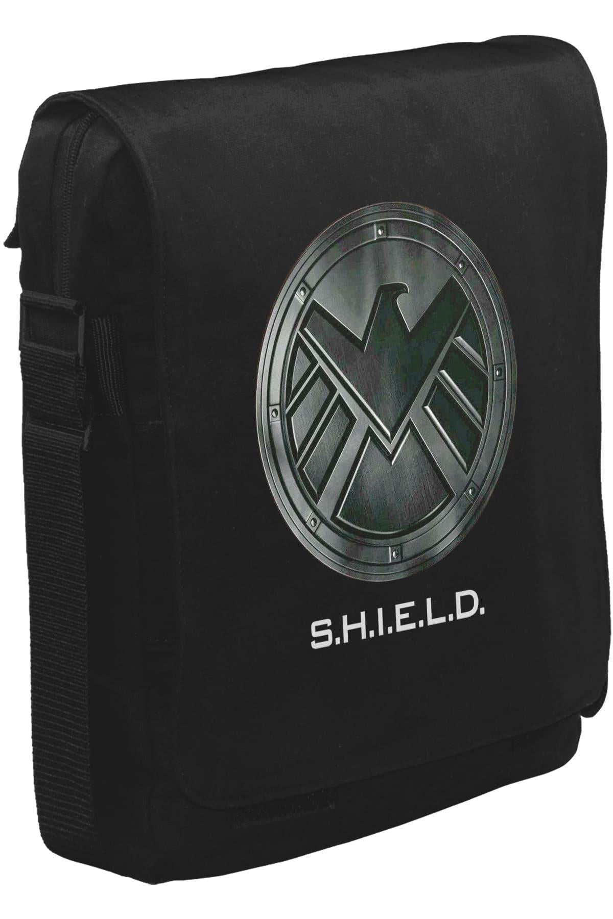 S.H.I.E.L.D Unisex Siyah Postacı Çanta