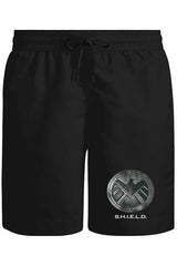 S.H.I.E.L.D Unisex Siyah Şort