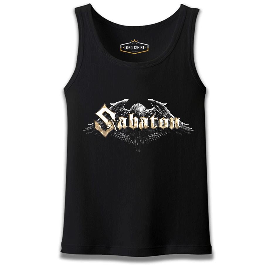 Sabaton - Logo Siyah Erkek Atlet