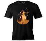 Sagittarius Zodiac Sign A Woman with a Bow and an Arrow Black Men's Tshirt