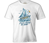 Sailing Boat Chasing the Sun White Men's T-Shirt