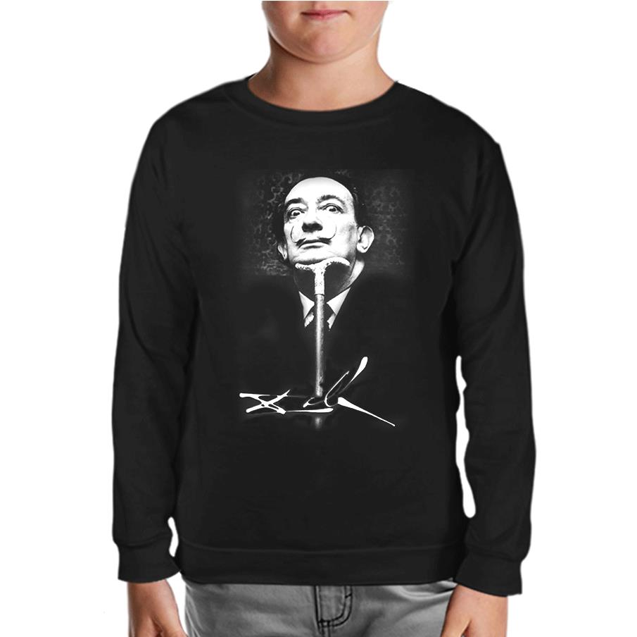 Salvador Dali Black Kids Sweatshirt