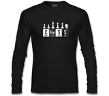 Satranç - Elementler Siyah Erkek Sweatshirt