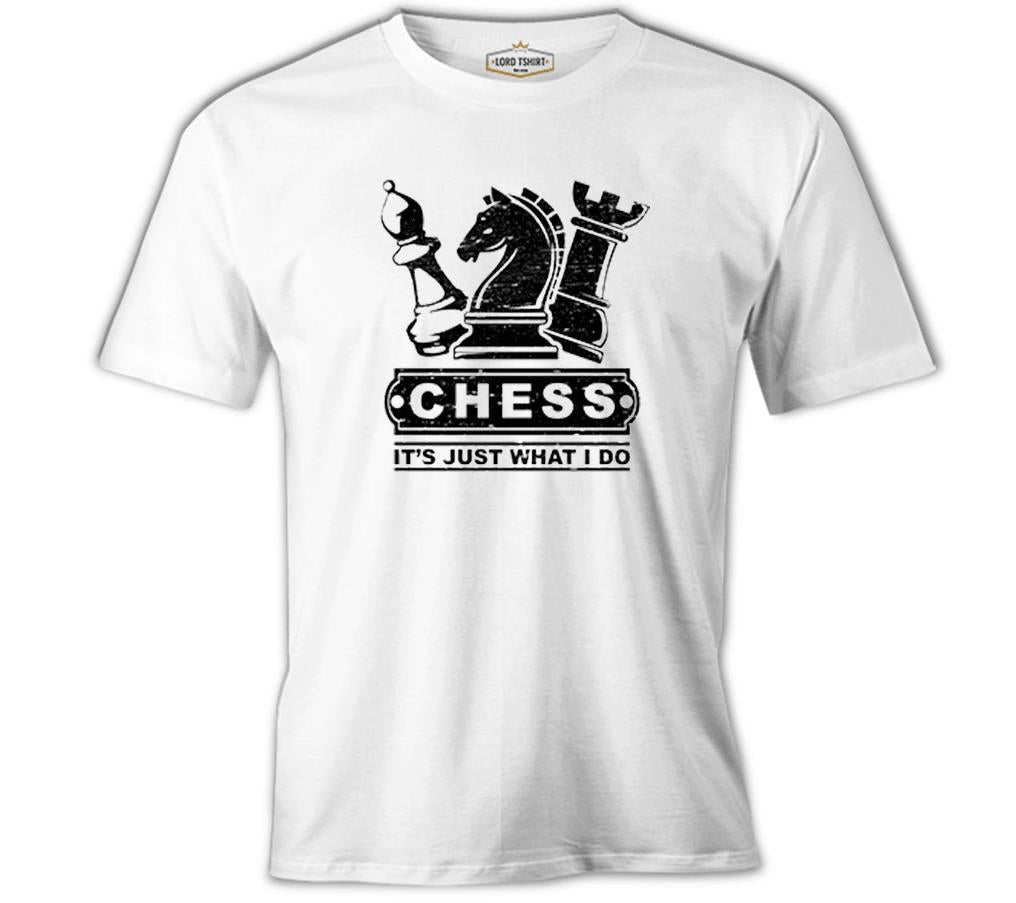 Chess - Just Play White Men's Tshirt