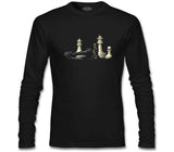 Satranç Siyah Erkek Sweatshirt