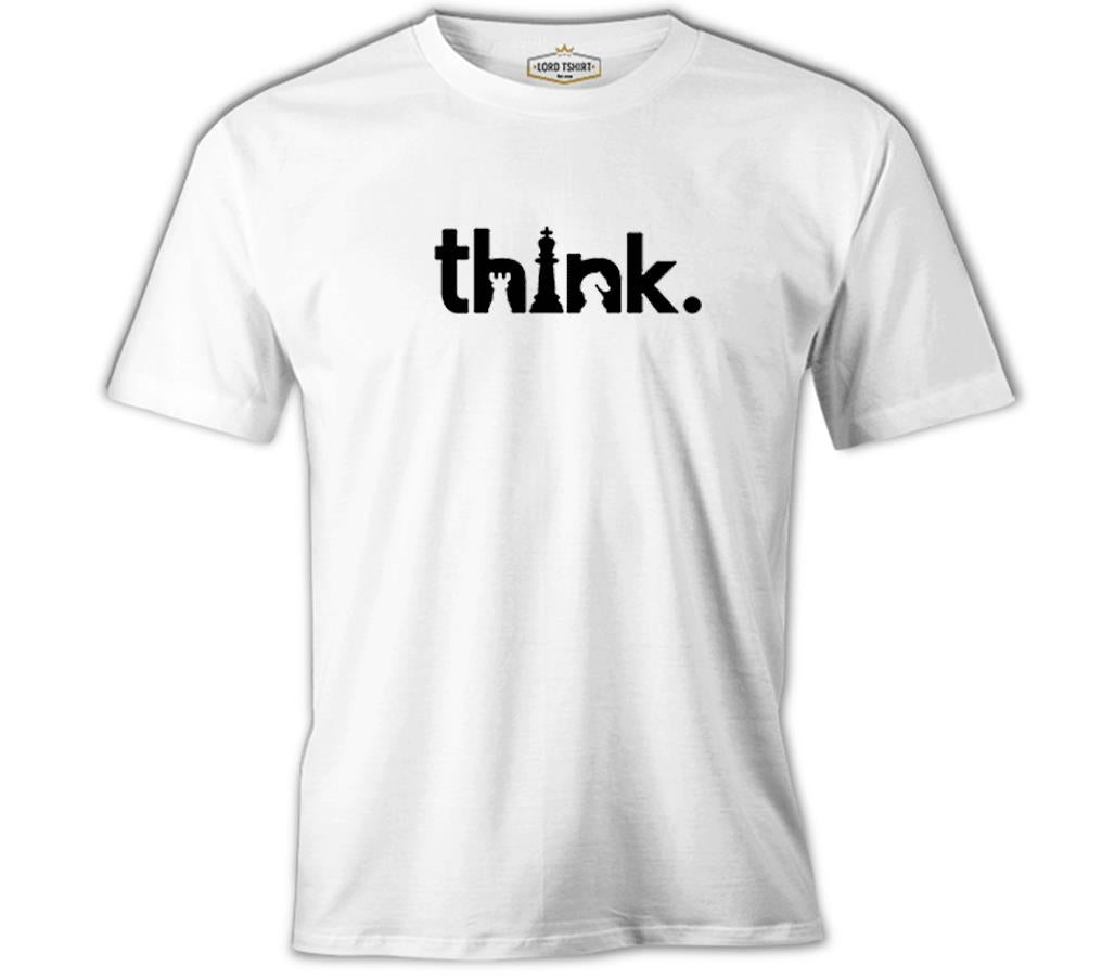 Chess - Think when Play White Men's Tshirt