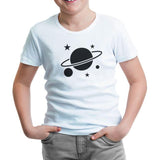 Saturn IV Logo White Kids Tshirt