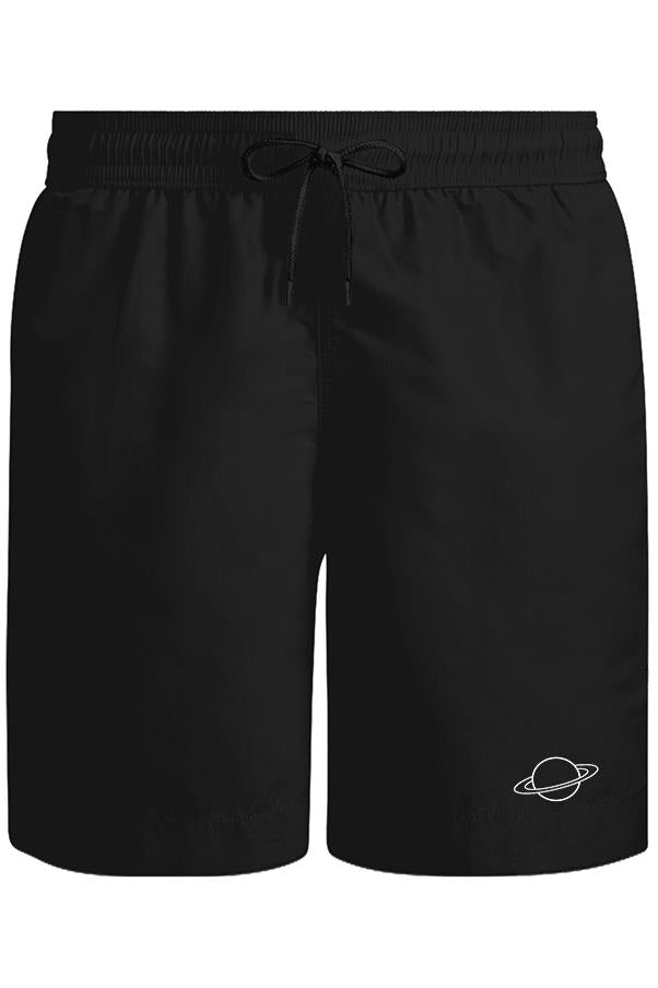 Saturn Logo Unisex Siyah Şort