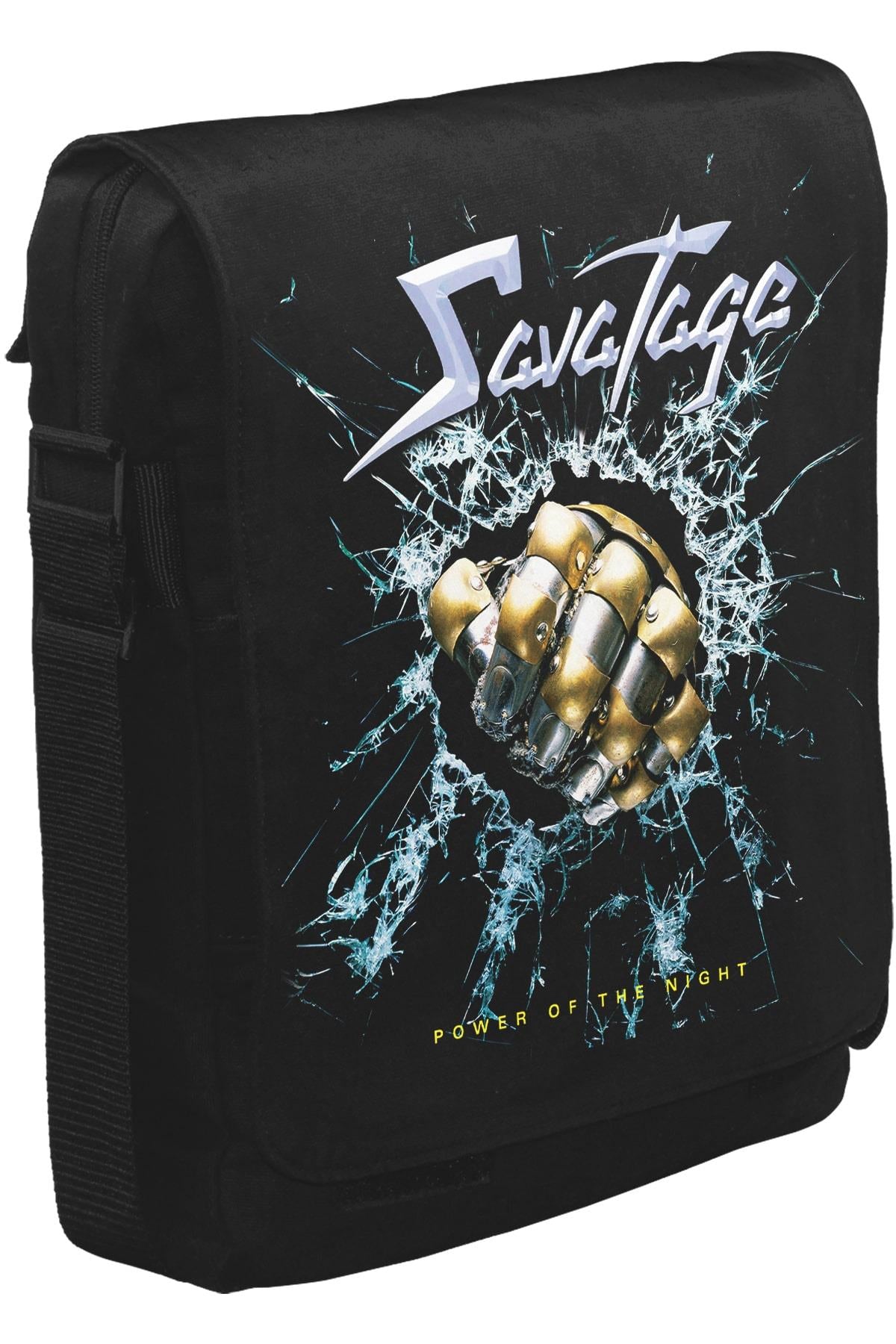 Savatage - Power of the Night Unisex Siyah Postacı Çanta