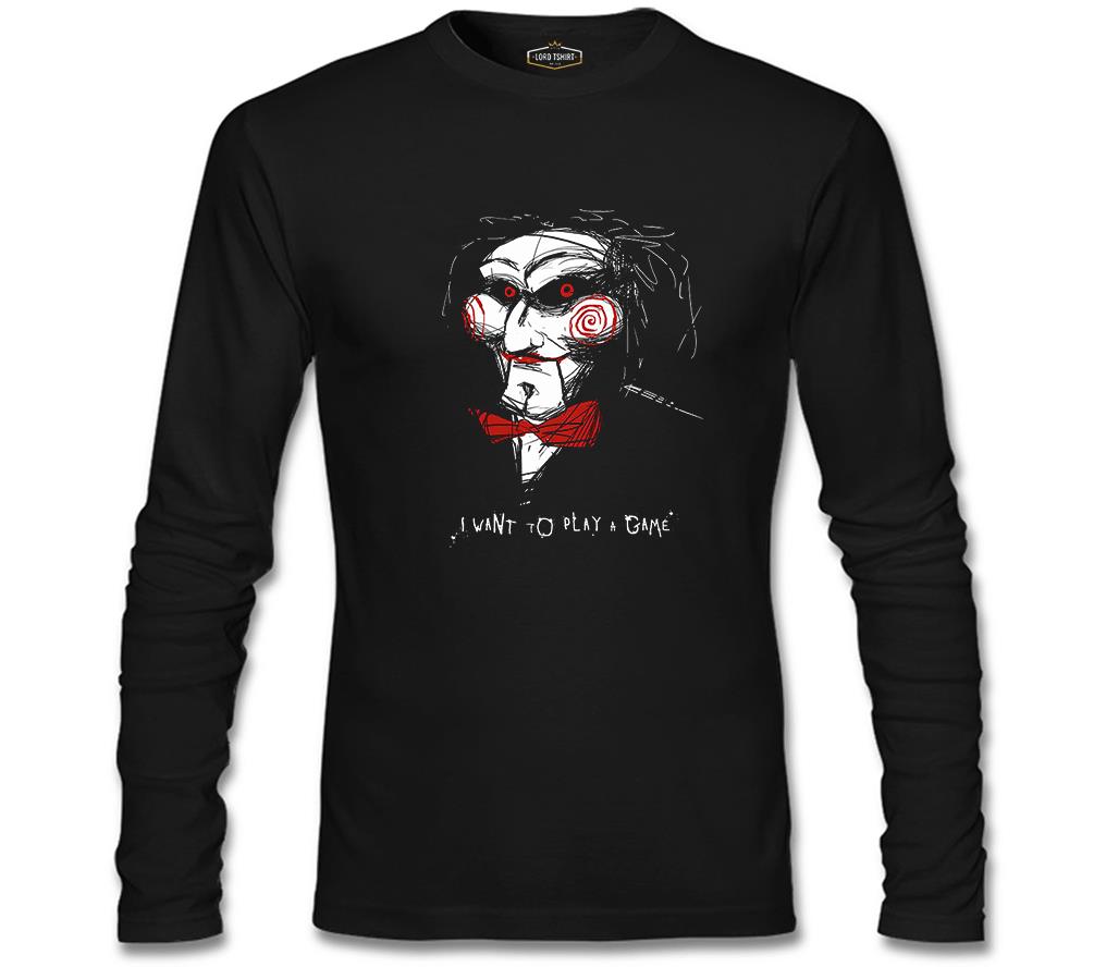 Saw - Testere Oyun Siyah Erkek Sweatshirt