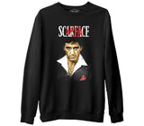 Scarface  Siyah Erkek Kalın Sweatshirt