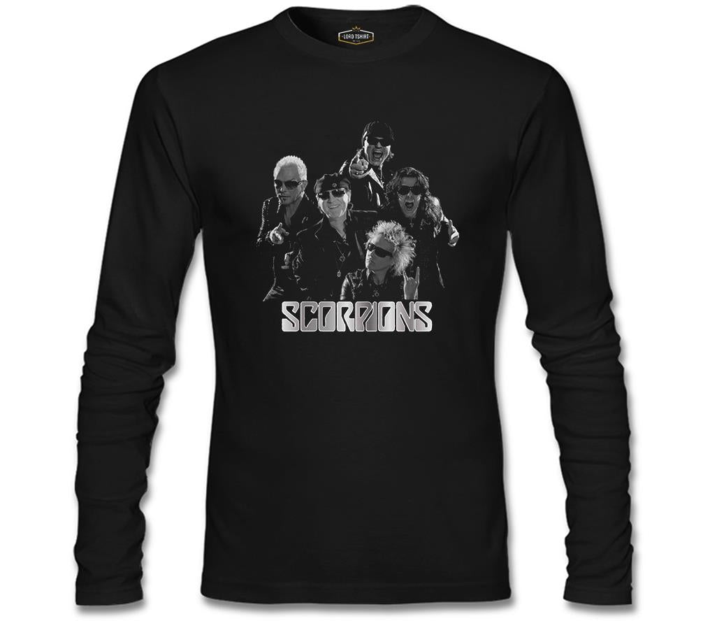 Scorpions - Group Siyah Erkek Sweatshirt