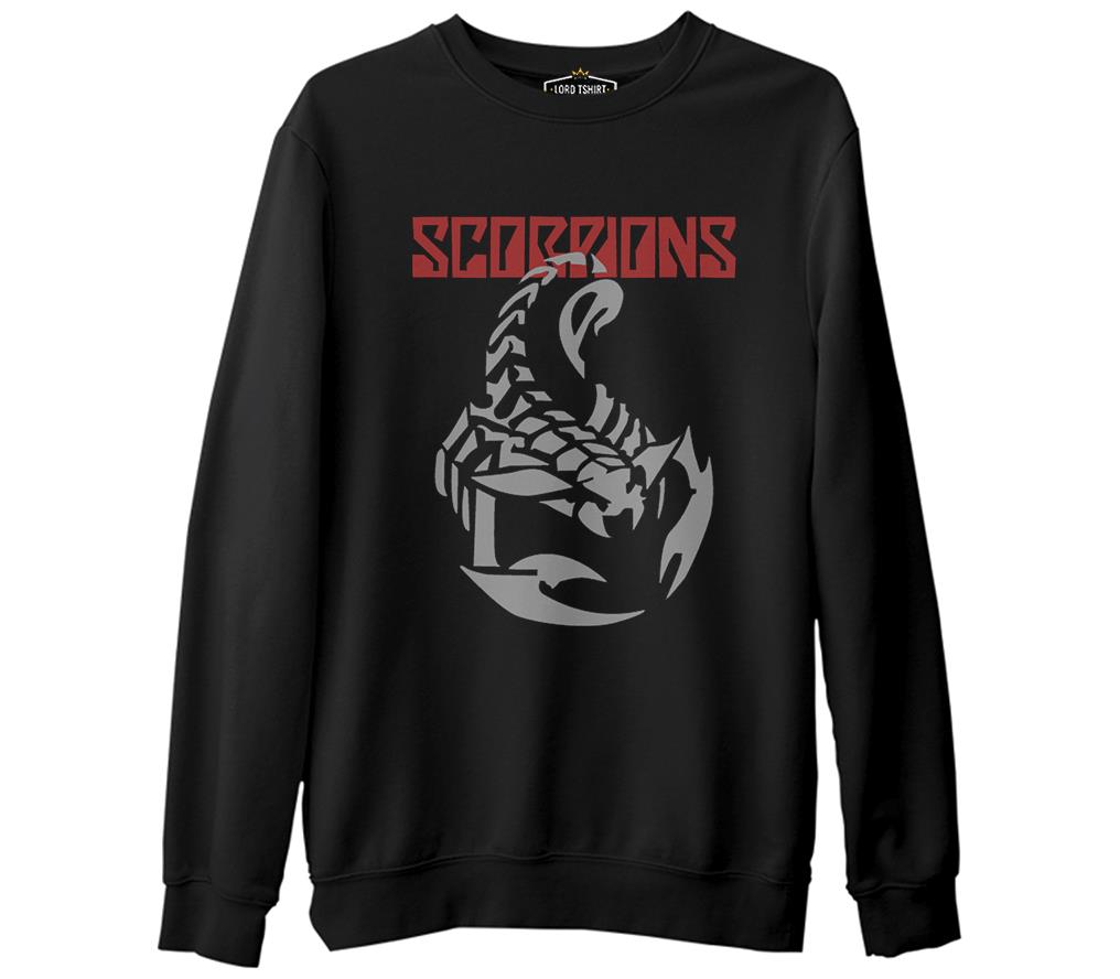 Scorpions - Scorpion  Siyah Erkek Kalın Sweatshirt