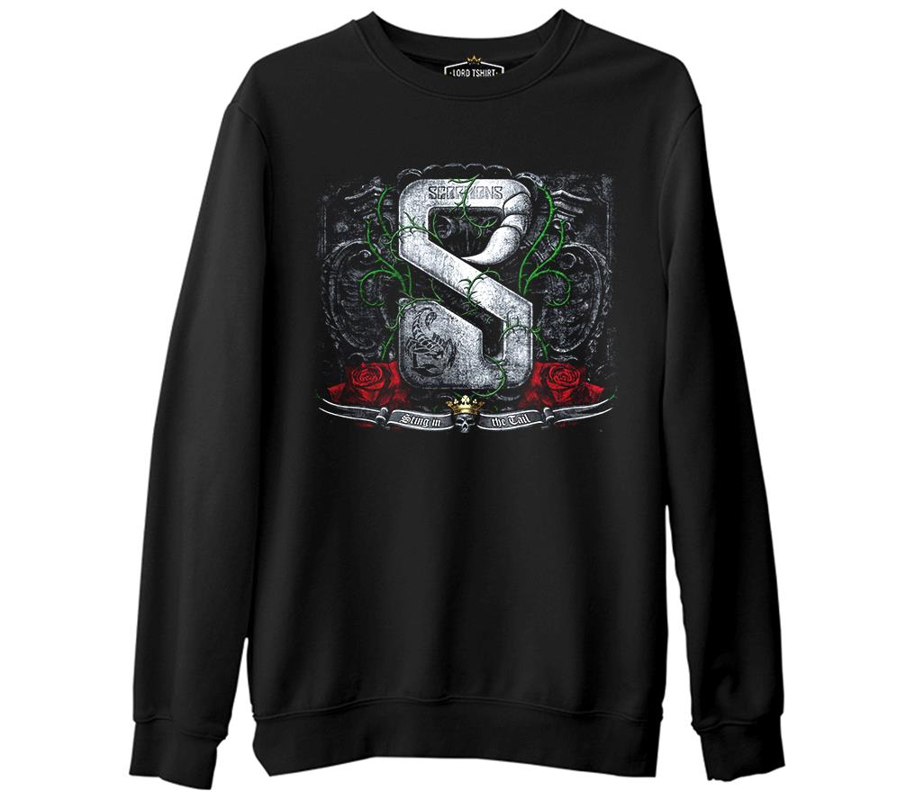 Scorpions - Sting in the Tail  Siyah Erkek Kalın Sweatshirt