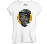 Sculpture Head in Wavy Style White Women's Tshirt