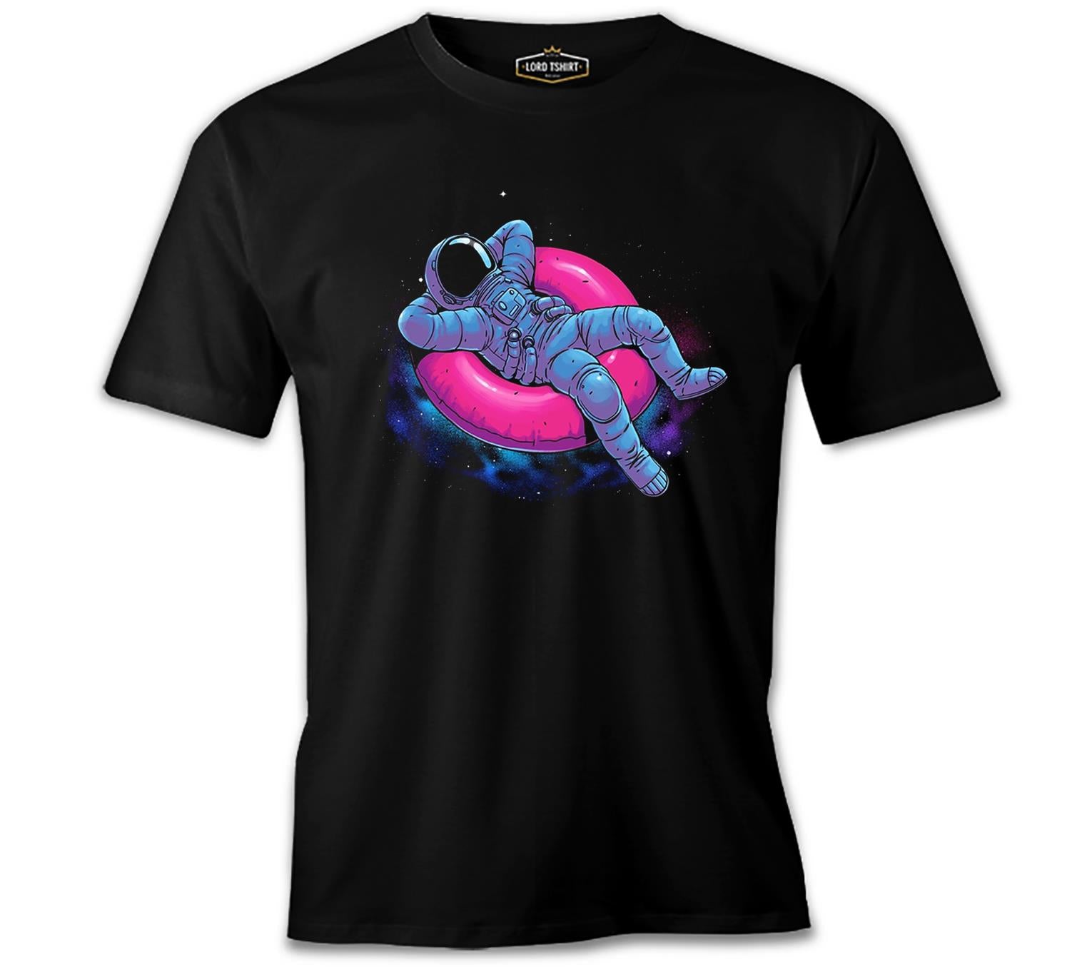 Sea Ring - Astronot Siyah Erkek Tshirt