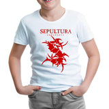 Sepultura - Endurance Logo Red Beyaz Çocuk Tshirt