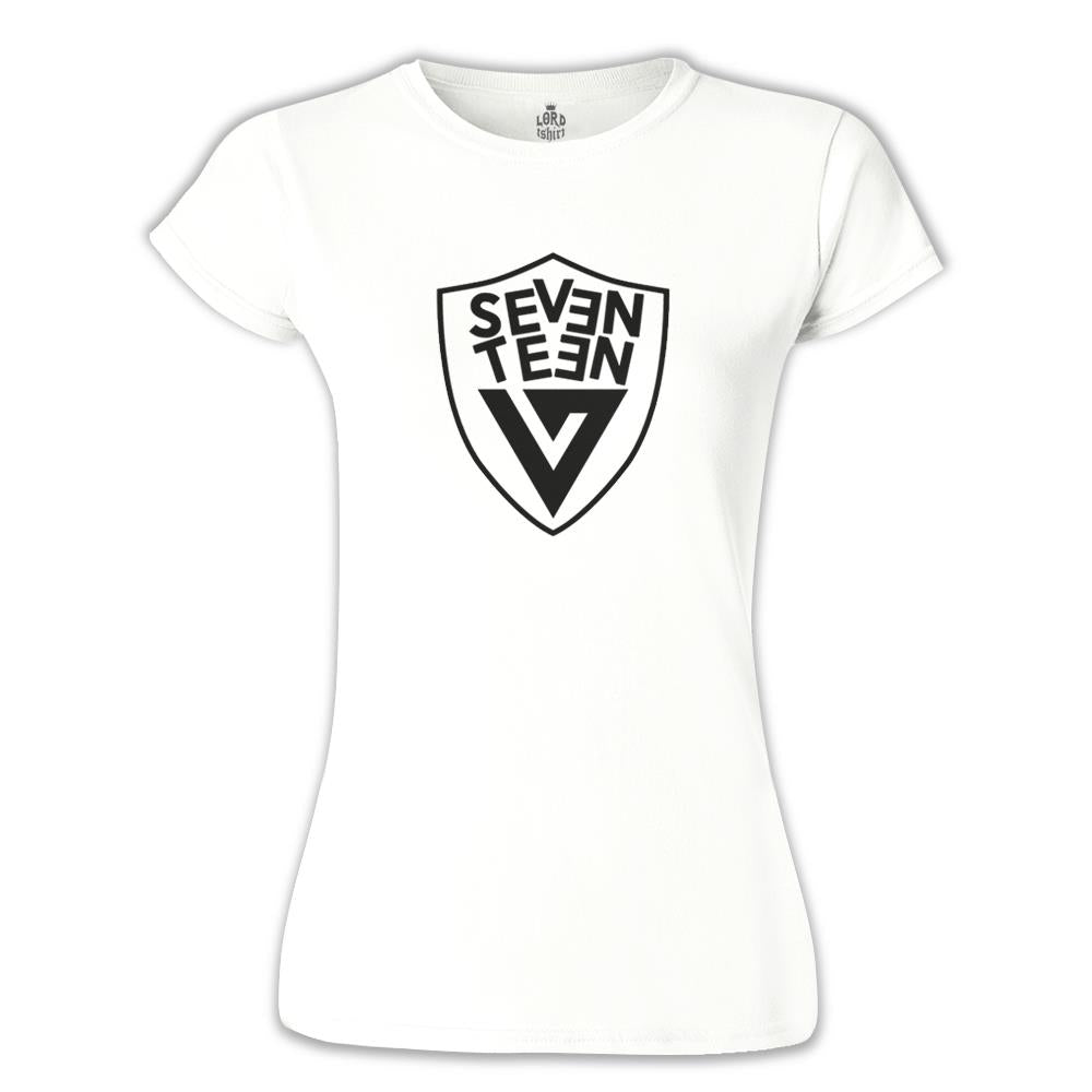 Seventeen - Logo Arma Beyaz Kadın Tshirt