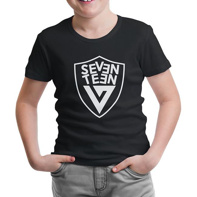 Seventeen - Logo Arma Siyah Çocuk Tshirt
