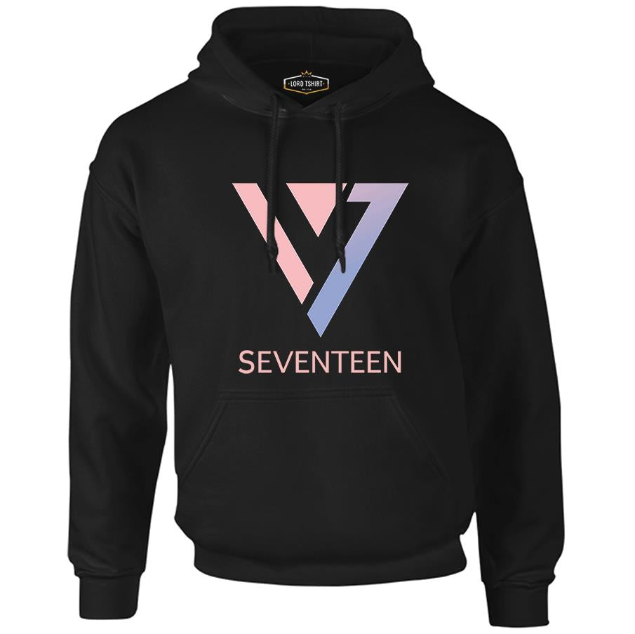 Seventeen - Logo Triangle Black Men's Zipperless Hoodie