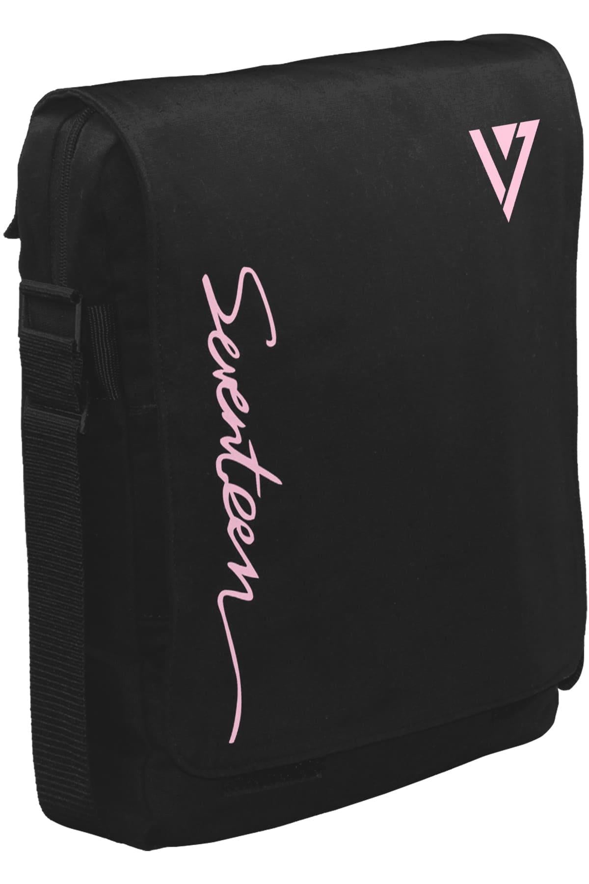 Seventeen - Logo Unisex Siyah Postacı Çanta