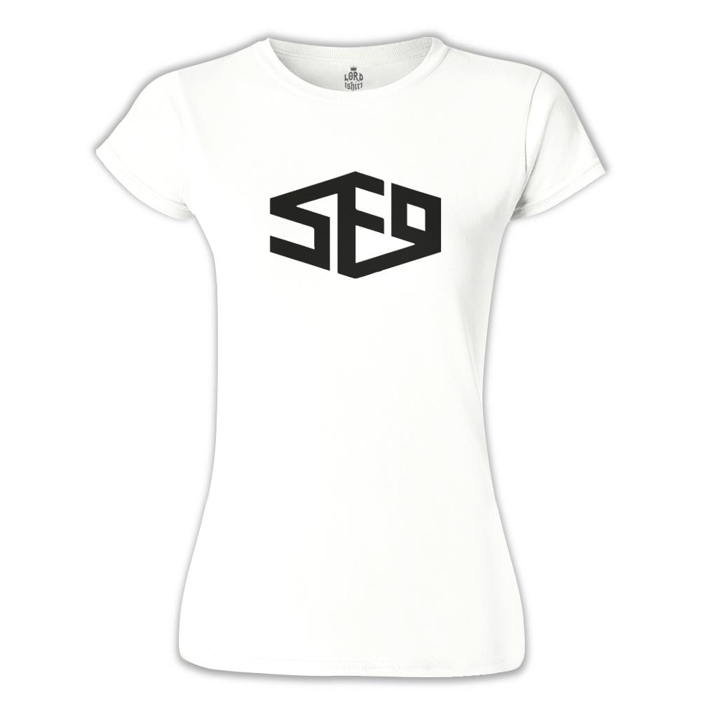 SF9 - Logo Beyaz Kadın Tshirt