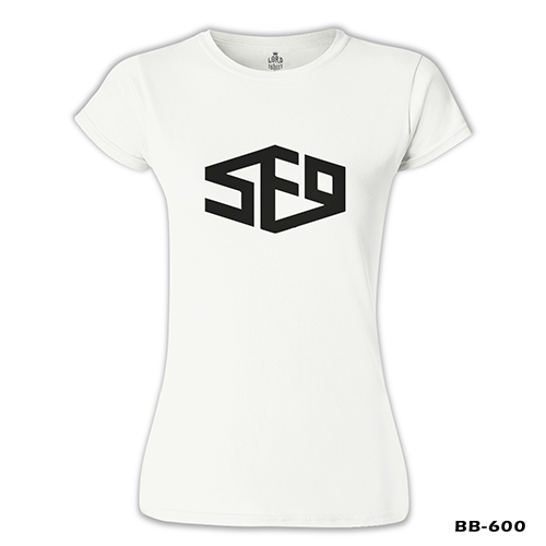 SF9 - Logo Beyaz Kadın Tshirt