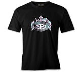 SF9 - Logo Crown Siyah Erkek Tshirt