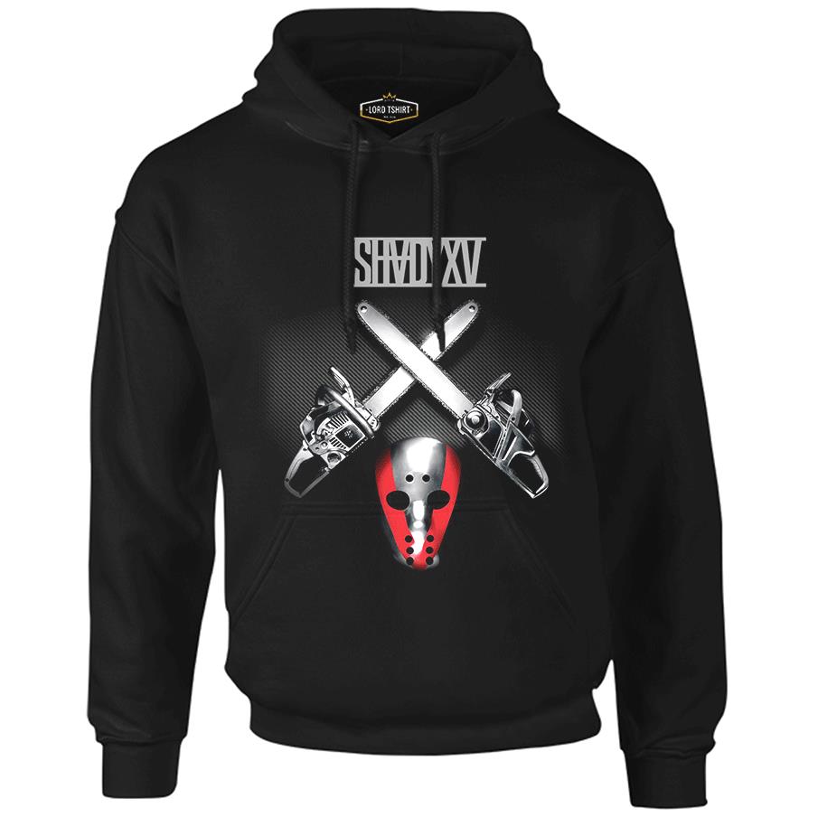 Shady XV Siyah Erkek Fermuarsız Kapşonlu