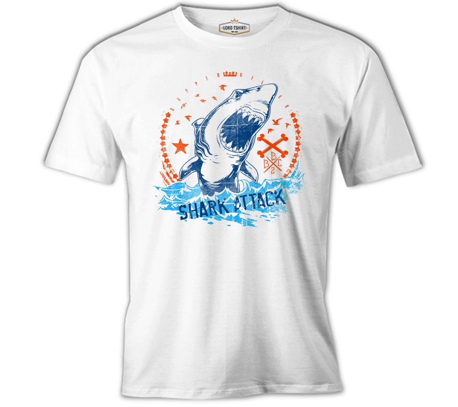 Shark Attack White Men's T-Shirt 