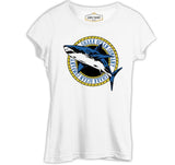 Shark Ocean Logo White Women's Tshirt