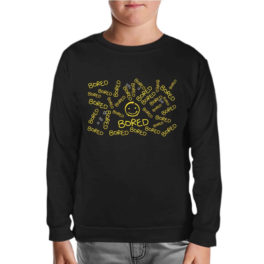 Sherlock - Bored Black Kids Sweatshirt