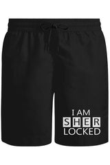 Sherlock - I am Sherlocked Unisex Siyah Şort