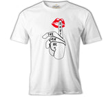 Shut Your Mouth Up White Men's Tshirt
