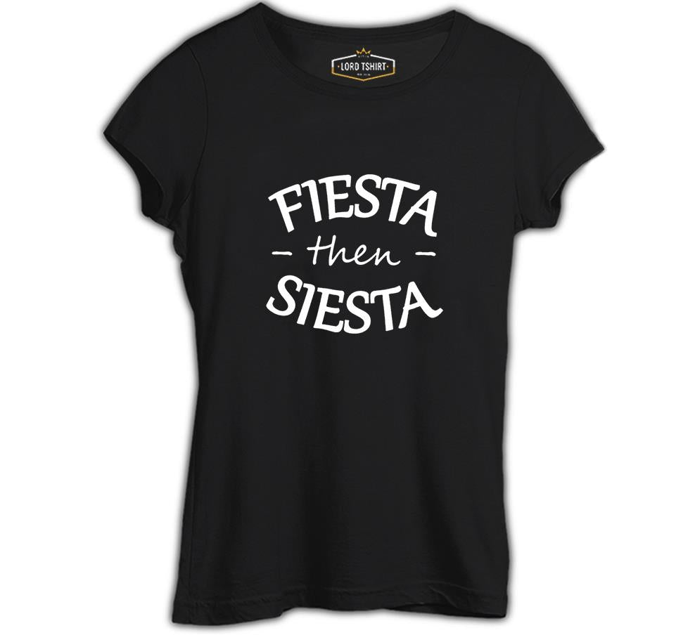 Siesta than Fiesta Black Women's Tshirt